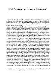 Del Antiguo al Nuevo Régimen / Juan Francisco Fuentes | Biblioteca Virtual Miguel de Cervantes