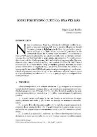 Sobre positivismo jurídico, una vez más / Miguel Ángel Rodilla | Biblioteca Virtual Miguel de Cervantes