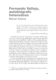 Fernando Vallejo, autobiógrafo heterodoxo / Manuel Alberca | Biblioteca Virtual Miguel de Cervantes