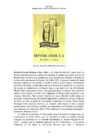 Editorial Losada (Buenos Aires, 1938- ) [Semblanza] / Fernando Larraz | Biblioteca Virtual Miguel de Cervantes