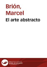 El arte abstracto | Biblioteca Virtual Miguel de Cervantes