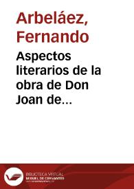 Aspectos literarios de la obra de Don Joan de Castellanos: Capítulo V | Biblioteca Virtual Miguel de Cervantes