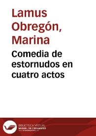 Comedia de estornudos en cuatro actos | Biblioteca Virtual Miguel de Cervantes
