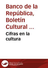 Cifras en la cultura | Biblioteca Virtual Miguel de Cervantes