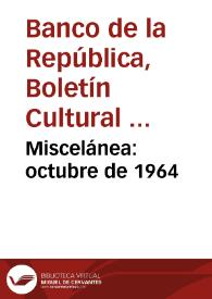 Miscelánea: octubre de 1964 | Biblioteca Virtual Miguel de Cervantes