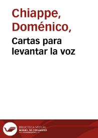 Cartas para levantar la voz | Biblioteca Virtual Miguel de Cervantes