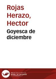 Goyesca de diciembre | Biblioteca Virtual Miguel de Cervantes
