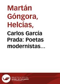 Carlos García Prada: Poetas modernistas hispanoamericanos | Biblioteca Virtual Miguel de Cervantes