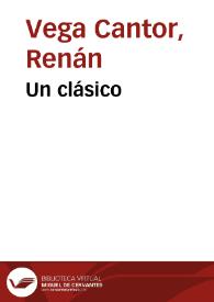 Un clásico | Biblioteca Virtual Miguel de Cervantes