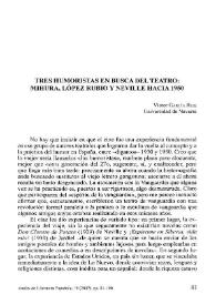 Tres humoristas en busca de teatro: Mihura, López Rubio y Neville hacia 1950 / Víctor García Ruiz | Biblioteca Virtual Miguel de Cervantes
