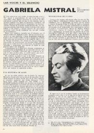 Gabriela Mistral / por Galvarino Plaza | Biblioteca Virtual Miguel de Cervantes