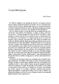 Las palabras-jaguar / Pedro Pitarch | Biblioteca Virtual Miguel de Cervantes