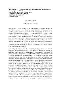 Fuera de Canon / Alejandra Adela González | Biblioteca Virtual Miguel de Cervantes