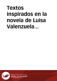Textos inspirados en la novela de Luisa Valenzuela "Cola de lagartija" (1983) | Biblioteca Virtual Miguel de Cervantes