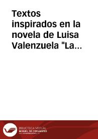 Textos críticos inspirados en la novela de Luisa Valenzuela "La travesía" (2001) | Biblioteca Virtual Miguel de Cervantes