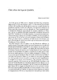 Cien años sin Eça de Queirós / Elena Losada Soler | Biblioteca Virtual Miguel de Cervantes