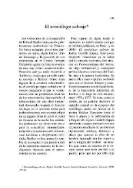 El semiólogo salvaje / Gustavo Guerrero | Biblioteca Virtual Miguel de Cervantes