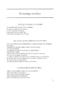 El náufrago metódico / Luis Rosales | Biblioteca Virtual Miguel de Cervantes