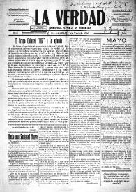La Verdad : doctrina, crítica y combate (Villajoyosa). Núm. 1, 1º de mayo de 1932 | Biblioteca Virtual Miguel de Cervantes