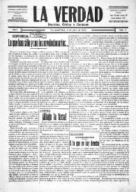 La Verdad : doctrina, crítica y combate (Villajoyosa). Núm. 6, 9 de julio de 1932 | Biblioteca Virtual Miguel de Cervantes