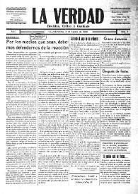 La Verdad : doctrina, crítica y combate (Villajoyosa). Núm. 8, 6 de agosto de 1932 | Biblioteca Virtual Miguel de Cervantes