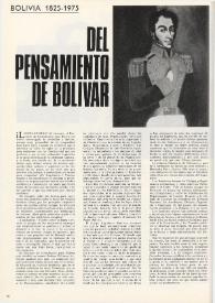 Bolivia 1825-1975. Del pensamiento de Bolívar / Simón Bolívar | Biblioteca Virtual Miguel de Cervantes