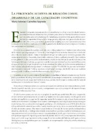 La percepción auditiva en relación con el desarrollo de las capacidades cognitivas / María Soledad Cabrelles Sagredo | Biblioteca Virtual Miguel de Cervantes