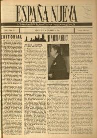 España nueva : Semanario Republicano Independiente. Año II, núm. 10, 26 de enero de 1946 | Biblioteca Virtual Miguel de Cervantes
