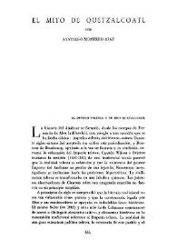 El mito de Quetzalcóatl  / por Santiago Montero Díaz | Biblioteca Virtual Miguel de Cervantes