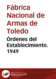 Órdenes del Establecimiento. 1949 | Biblioteca Virtual Miguel de Cervantes