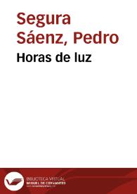 Horas de luz | Biblioteca Virtual Miguel de Cervantes