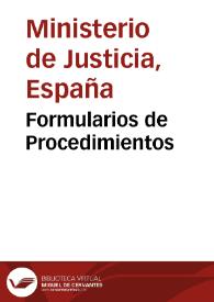 Formularios de Procedimientos | Biblioteca Virtual Miguel de Cervantes