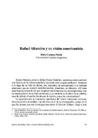 Rafael Altamira y su visión americanista / Hebe Carmen Pelosi | Biblioteca Virtual Miguel de Cervantes