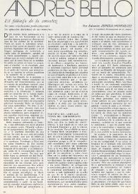 Andrés Bello. El filósofo de la sensatez / por Eduardo Zepeda-Henríquez | Biblioteca Virtual Miguel de Cervantes