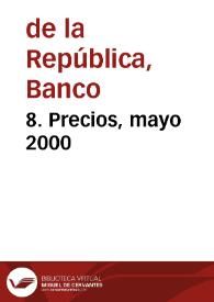 8. Precios, mayo 2000 | Biblioteca Virtual Miguel de Cervantes