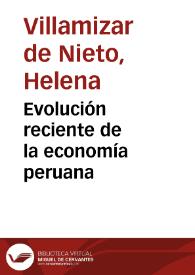 Evolución reciente de la economía peruana | Biblioteca Virtual Miguel de Cervantes
