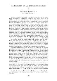 La Economía en las Encíclicas sociales / por Bernard W. Dempsey | Biblioteca Virtual Miguel de Cervantes