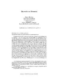 Quevedo en Alemania / Hanno Ehrlicher | Biblioteca Virtual Miguel de Cervantes