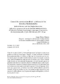 Control de constitucionalidad y defensa de los derechos fundamentales  / Jorge Pérez Alonso | Biblioteca Virtual Miguel de Cervantes