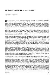 El saber científico y la historia / Pedro Laín Entralgo | Biblioteca Virtual Miguel de Cervantes