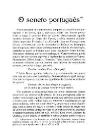 O soneto portugués / Fidelino de Figueiredo | Biblioteca Virtual Miguel de Cervantes