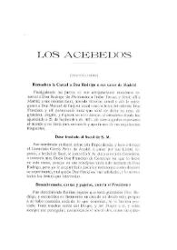 Los Acebedos (Continuación) / Mateo Escagedo Salmón | Biblioteca Virtual Miguel de Cervantes