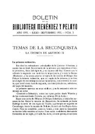 Temas de la Reconquista. La crónica de Alfonso III / C. Cabal | Biblioteca Virtual Miguel de Cervantes