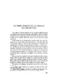 La forma interior de "La Arcadia" de Lope de Vega / Rafael Osuna | Biblioteca Virtual Miguel de Cervantes