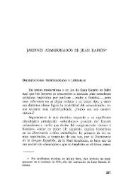 Jardines abandonados de Juan Ramón / José María Balcells | Biblioteca Virtual Miguel de Cervantes