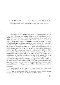 "A la altura de las circunstancias" o la inmersión del hombre en la historia / M.ª Francisca Vilches de Frutos | Biblioteca Virtual Miguel de Cervantes