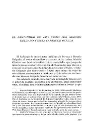 El Santander de 1887 visto por Sinesio Delgado y siete cartas de Pereda / Salvador García Castañeda | Biblioteca Virtual Miguel de Cervantes