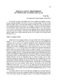 Semana Santa Processions as Viewed by Galdós and Alas / Peter Bly | Biblioteca Virtual Miguel de Cervantes
