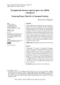 Exceptuando normas: apuntes para un análisis conceptual / Víctor García Yzaguirre | Biblioteca Virtual Miguel de Cervantes