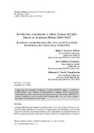 Revolución, constitución y orden: lecturas del Julio francés en la prensa chilena (1830-1833) / Jaime L. Lacueva Muñoz, José Saldaña Fernández y Johanan A. Varela Norambuena | Biblioteca Virtual Miguel de Cervantes
